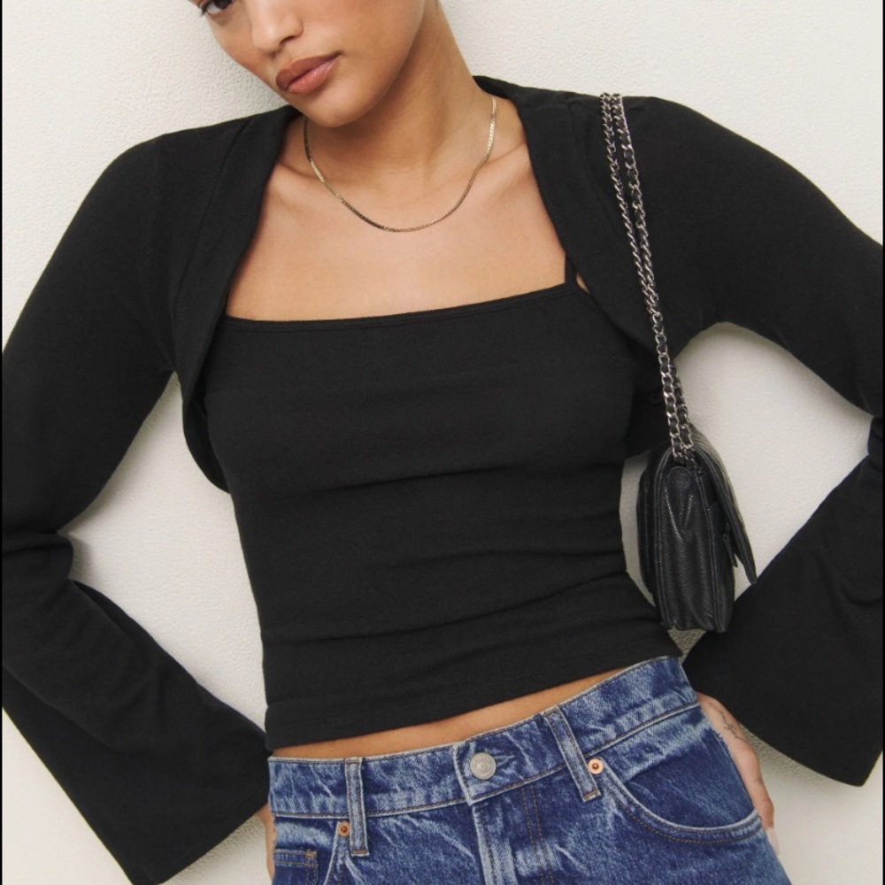 NWT Reformation Chloe Knit Shrug Set